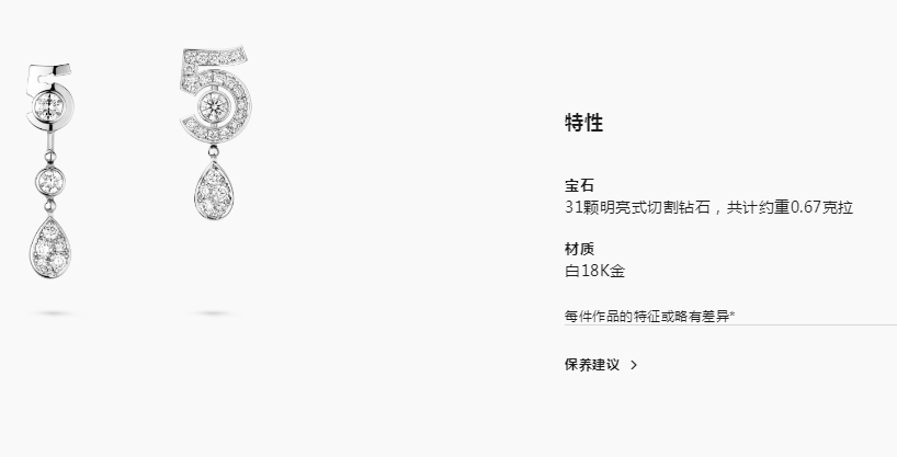 XNE-J11992 Number 5 Earrings
