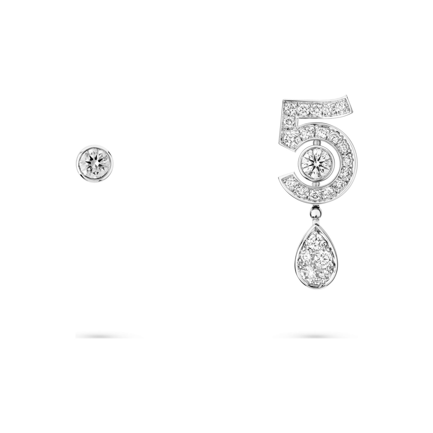 XNE-J11992 Number 5 Earrings