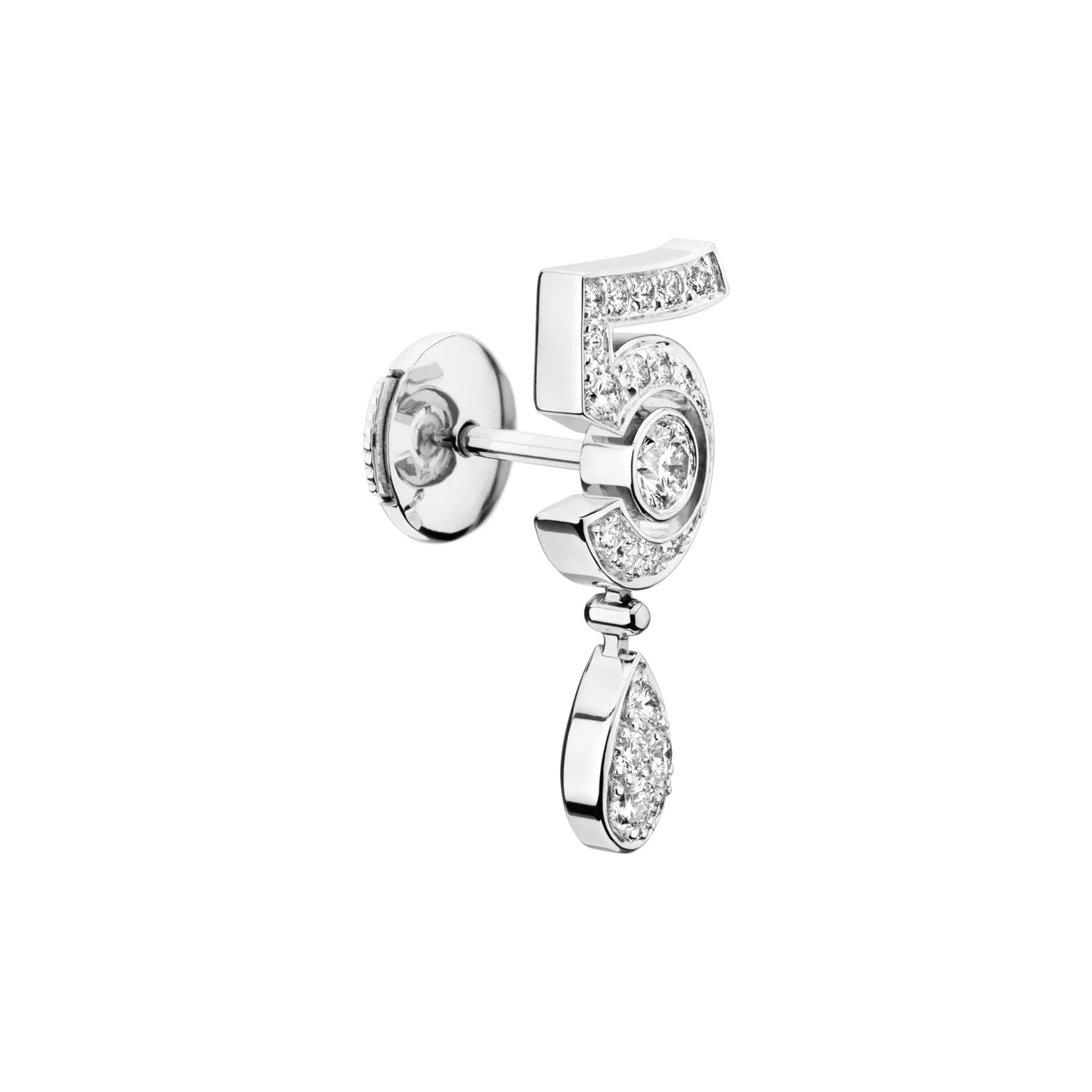 XNE-J11992 Number 5 Earrings