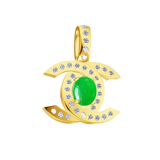 XNE-416411 16MM double C pendant main stone 6.1x5mm
