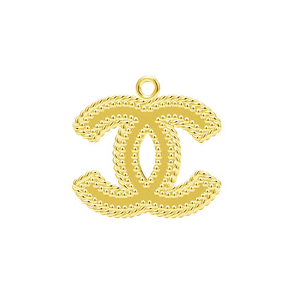 XNE-CNCP023 22.5mm double C twisted rope bead pendant