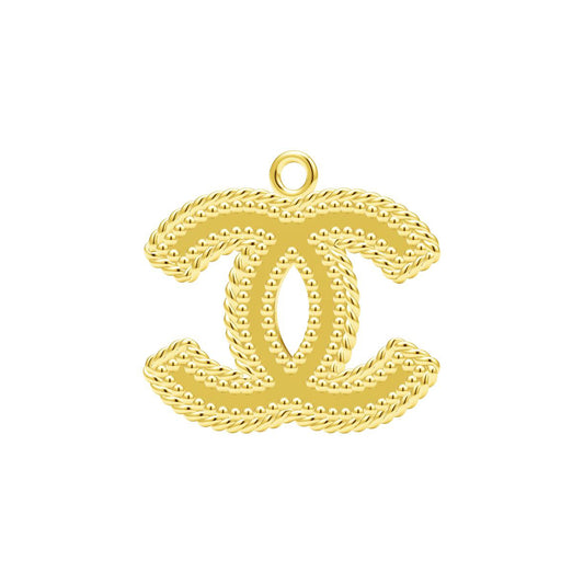 XNE-CNCP023 22.5mm double C twisted rope bead pendant