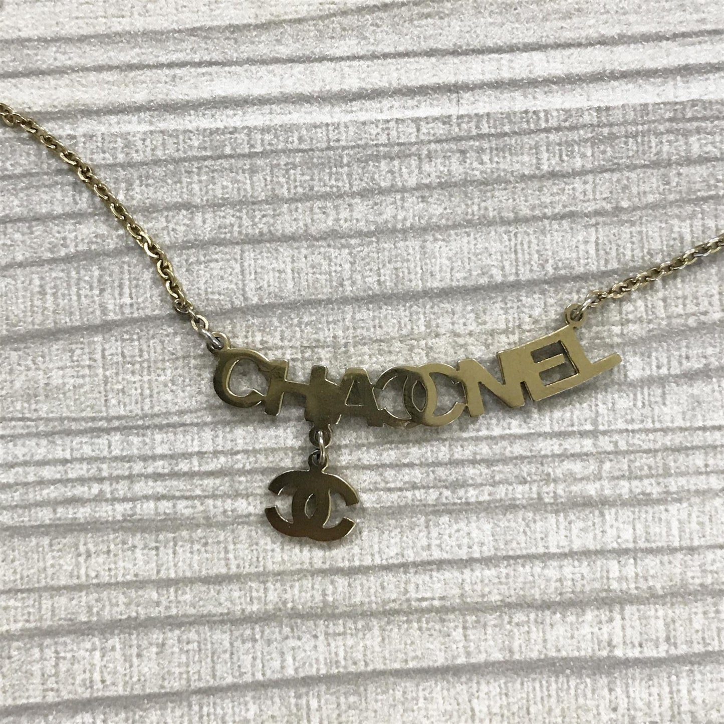 XNE-CNCP001 Light Gold Double C Chain Necklace Customer Version