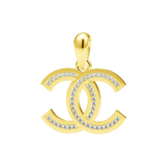 XNE-772105 25MM Flat Double C Pendant