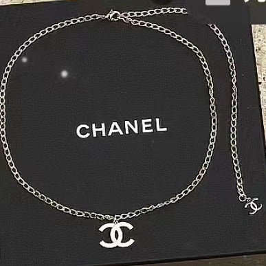 XNE-185416 17MM Flat Double C Necklace
