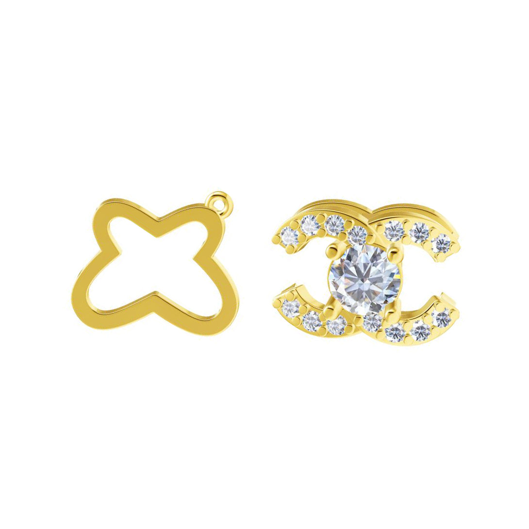 XNE-CNCP049 10.5mm Double C Pendant