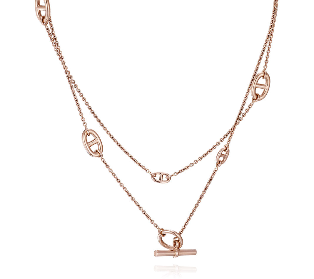 AMS-H105201B Japanese character pig nose necklace