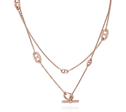 AMS-H105201B Japanese character pig nose necklace