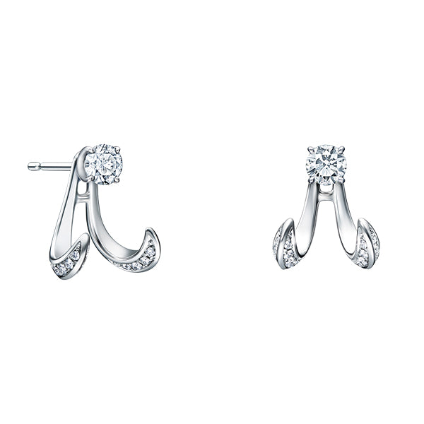 TSQ-EID-4395圆钻四爪弯钩耳钉0.3ct