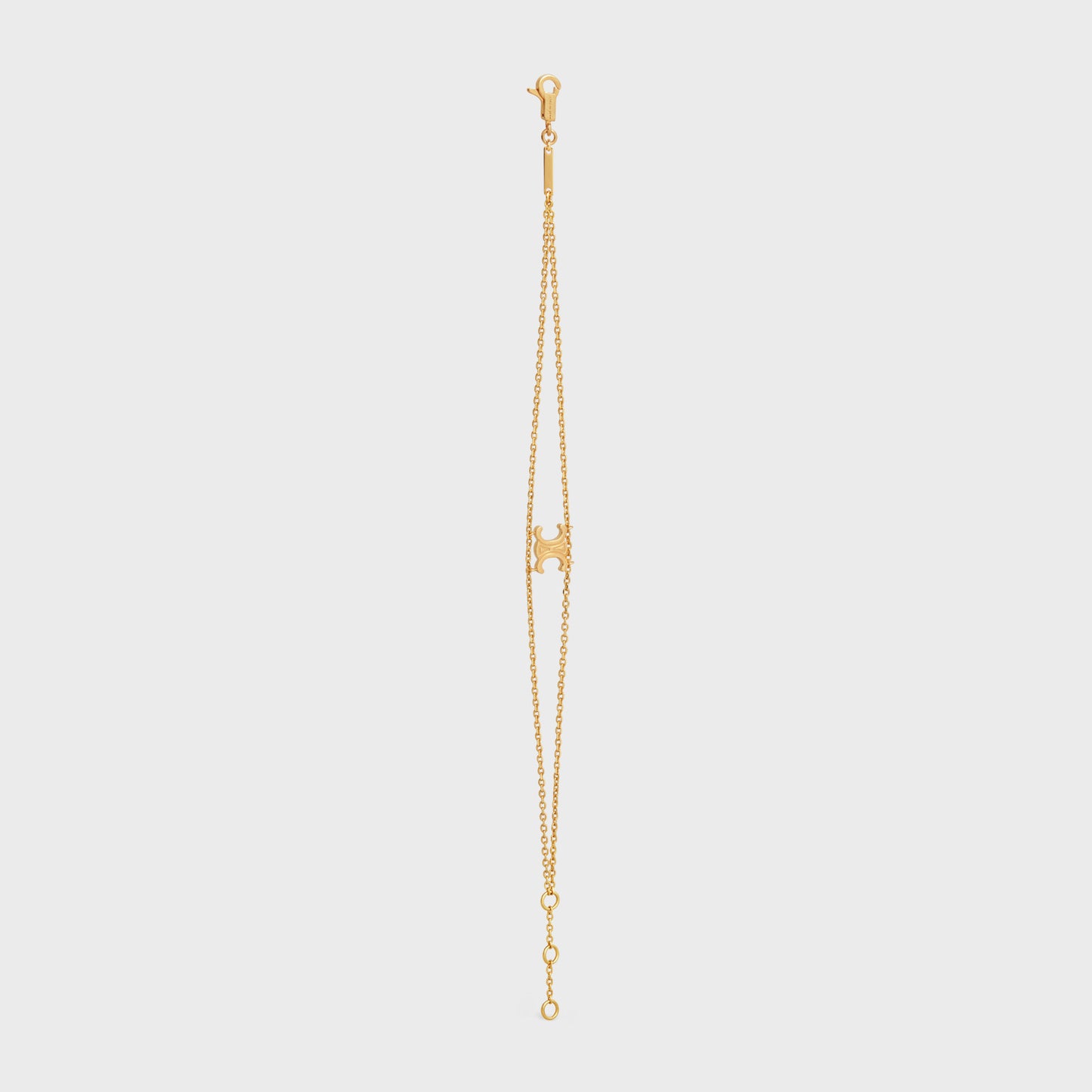 CL-460CD6BRA light gold double C letter bracelet