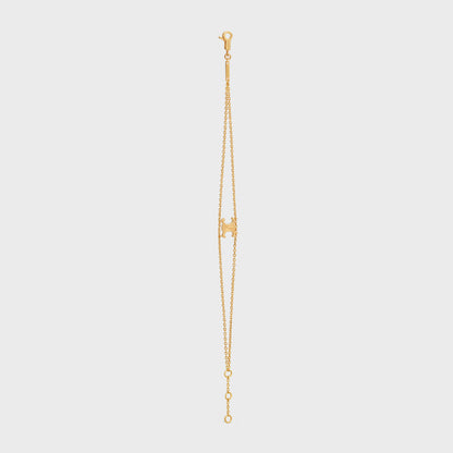 CL-460CD6BRA light gold double C letter bracelet