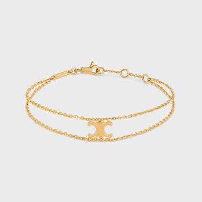 CL-460CD6BRA light gold double C letter bracelet