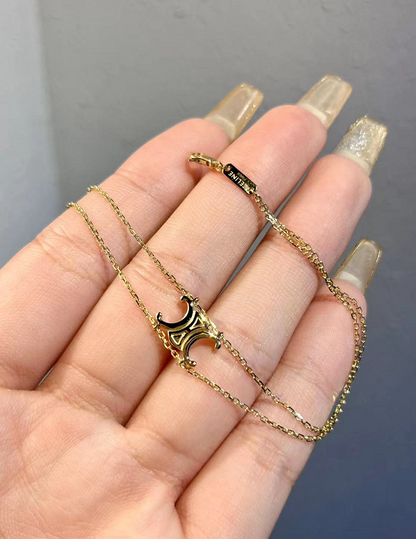 CL-460CD6BRA light gold double C letter bracelet