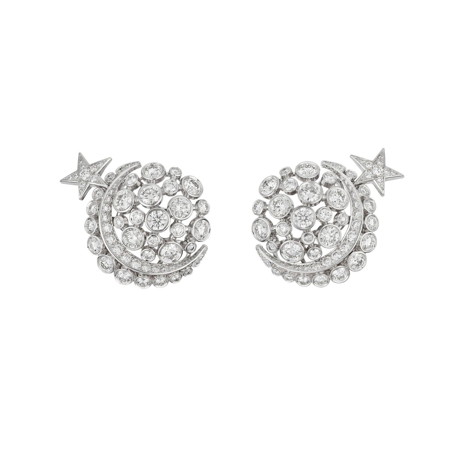 XNE-165356 Star Moon Bucket Earrings