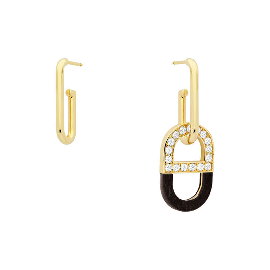 DIOR-JCCD94003 pig nose Japanese character sandalwood earrings