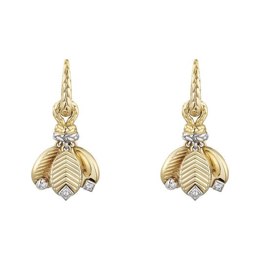 KDY-B8301508 coffee bean banana leaf earrings
