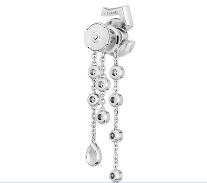 XNE-J12417 full diamond number 5 earrings