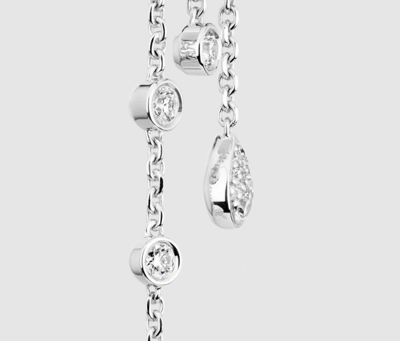 XNE-J12417 full diamond number 5 earrings