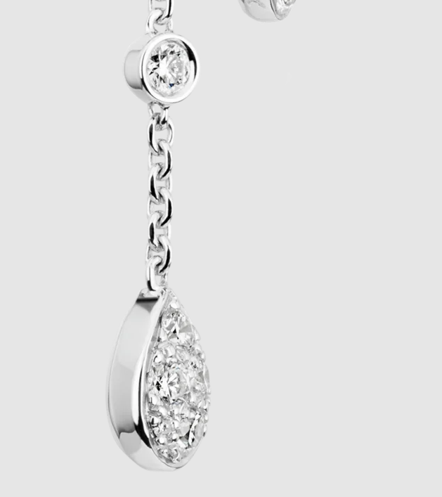 XNE-J12417 full diamond number 5 earrings