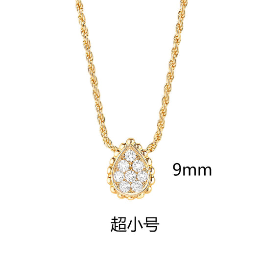 BSL-JPN00611 9MM ultra-small water drop bolt chain pendant necklace