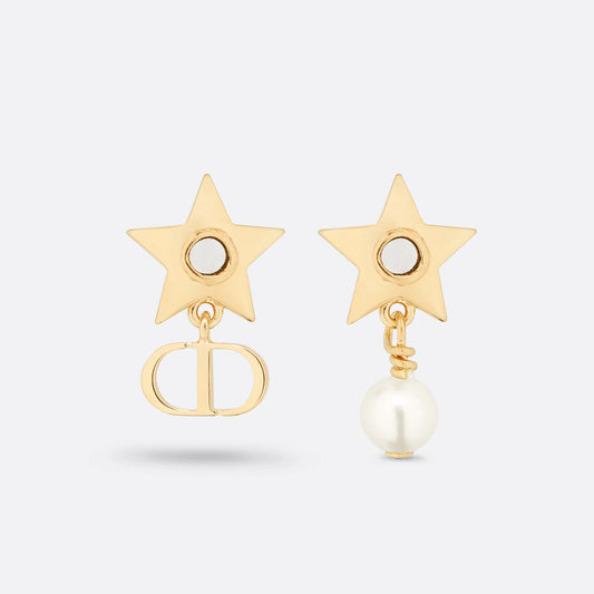 DIOR-E2331WOMPL Star CD Pearl Earrings