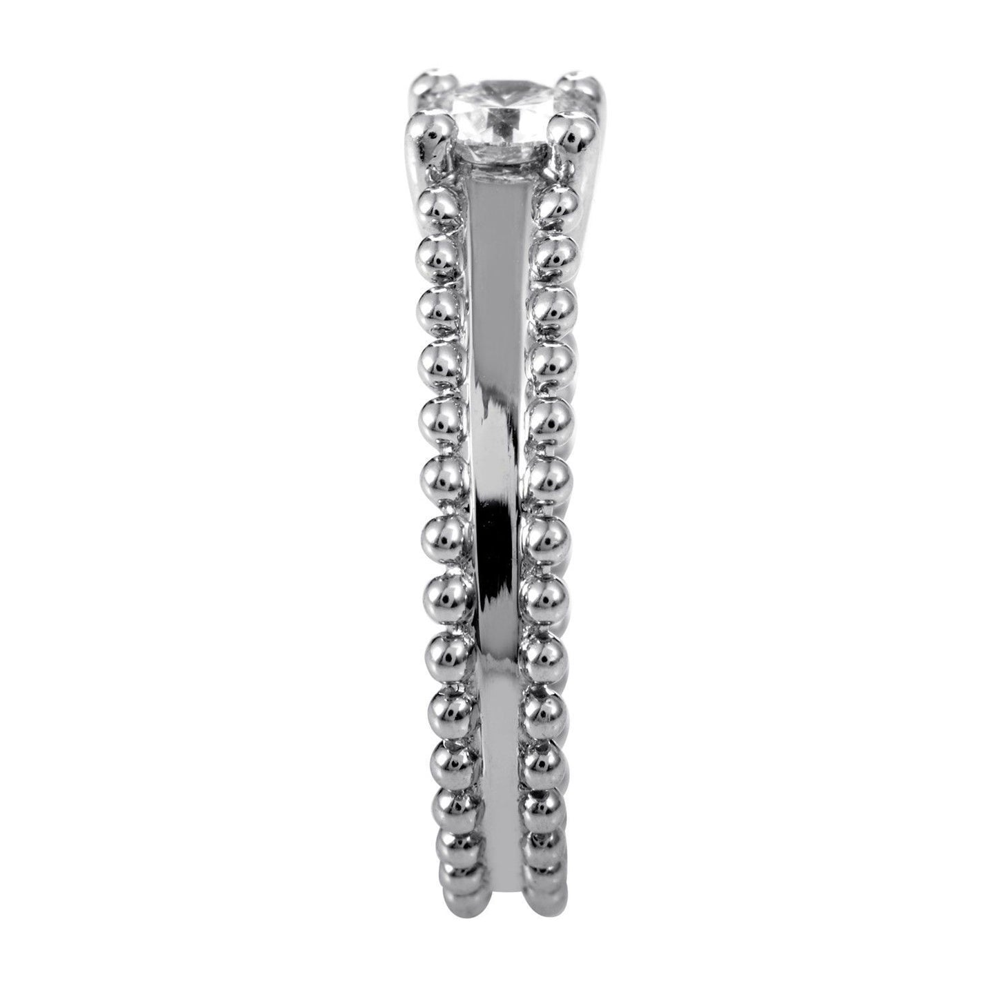 VCARG29500单头钻珠珠臂戒51#交叉四爪0.5ct