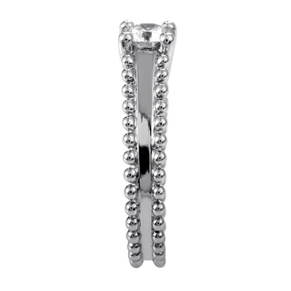 VCARG29500单头钻珠珠臂戒51#交叉四爪0.5ct