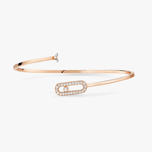 MSK-12057 Medium size 16X6mm movable square tube bracelet 15#