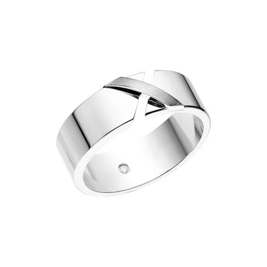 SM-085272 7.5MM diagonal bar wide version ring