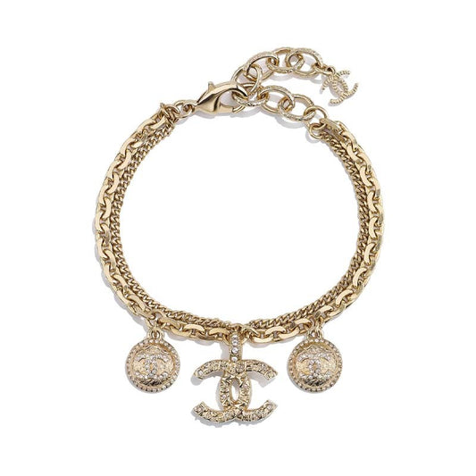 XNE-AB6094 double c double row denim bracelet