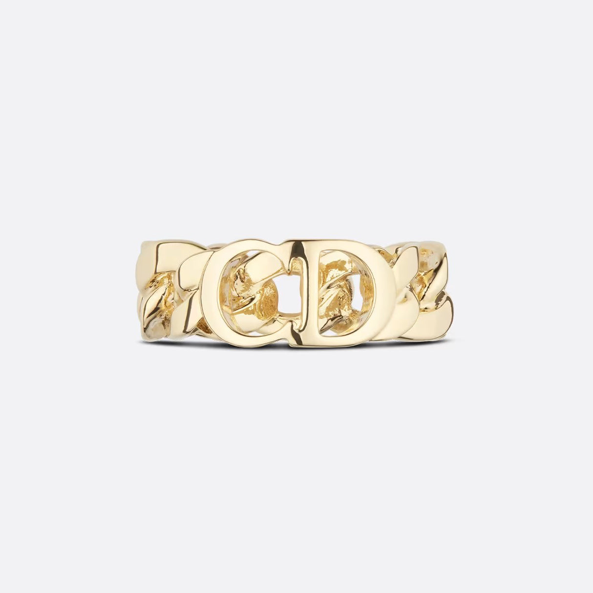 DIOR-R0750DSEMT字母CD光金牛仔链戒14#