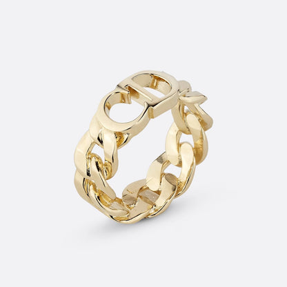 DIOR-R0750DSEMT字母CD光金牛仔链戒14#