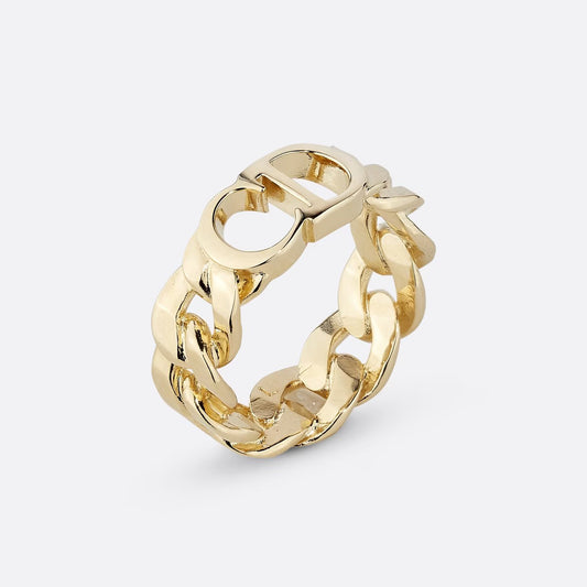 DIOR-R0750DSEMT字母CD光金牛仔链戒14#
