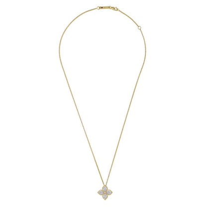 LBT-ADR777CL0652 20MM扭绳四叶草镶钻吊坠