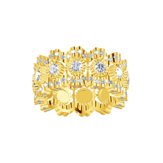 BQLT-MYR0401 9.6mm lace mixed water wave edge ring