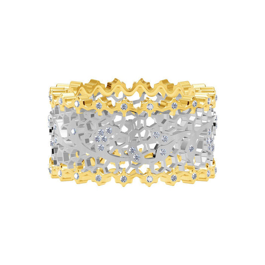 BQLT-D10042 11mm lace honeycomb ring