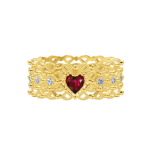 BQLT-JZ787902 8MM heart-shaped stone beads lace wavy edge arm ring customer version