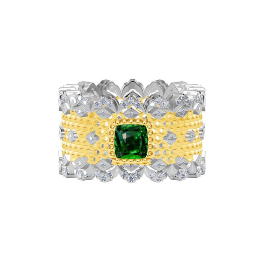 BQLT-JZ837496 13mm bezel lace honeycomb wavy edge arm ring