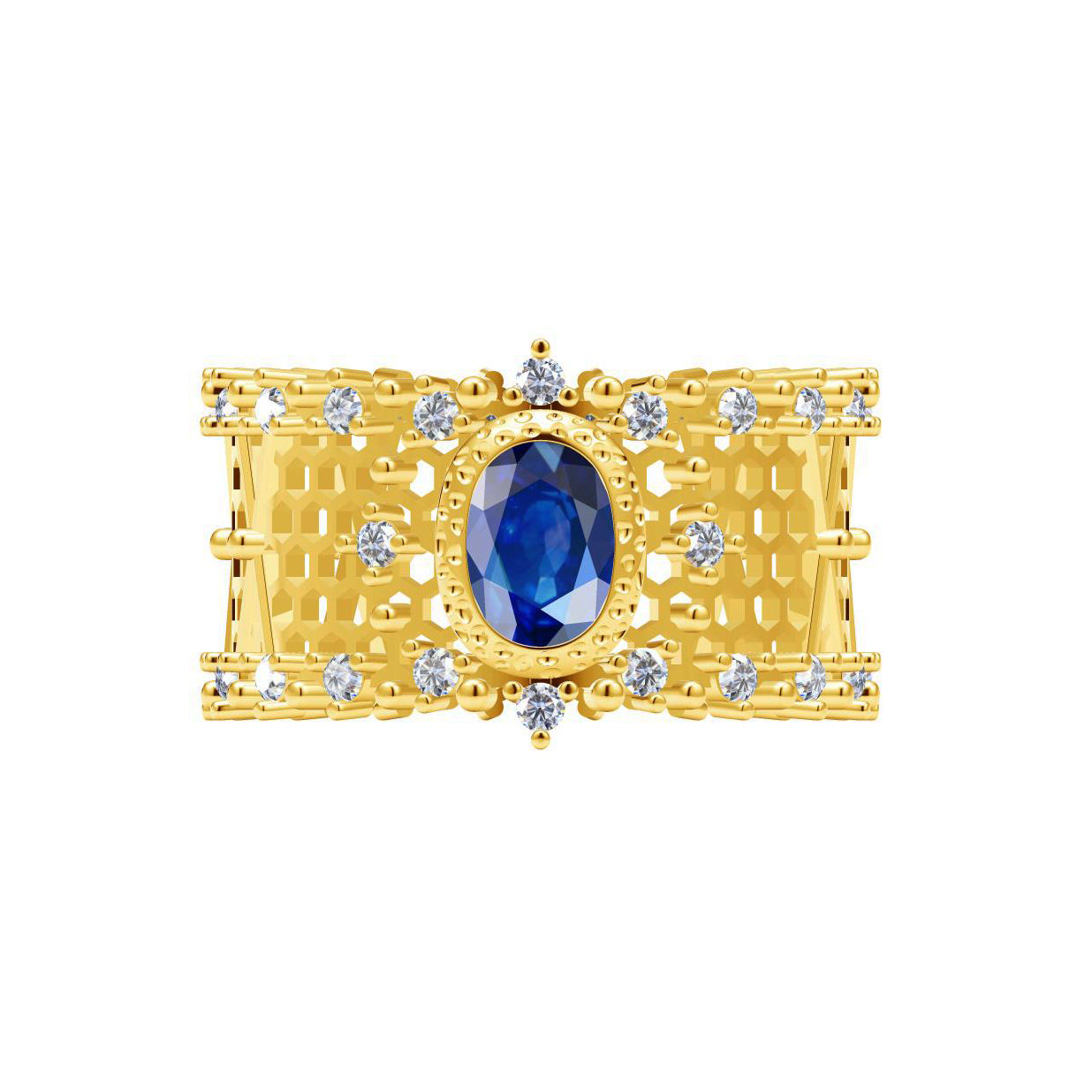 BQLT-JZ523846 lace colorful honeycomb wavy edge arm ring