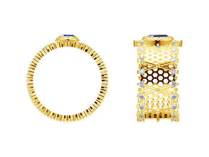 BQLT-JZ523846 lace colorful honeycomb wavy edge arm ring