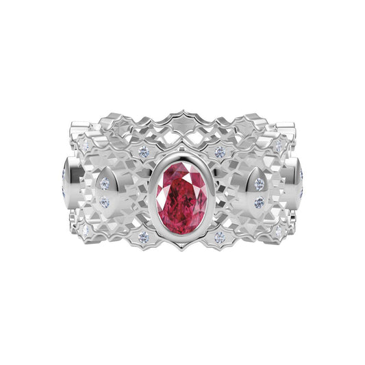 BQLT-RIN814138 main stone 7.15×4.9MM hand size 17#