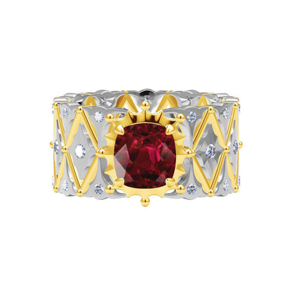 BQLT-JZ361918 lace wavy arm octagonal emerald color ring