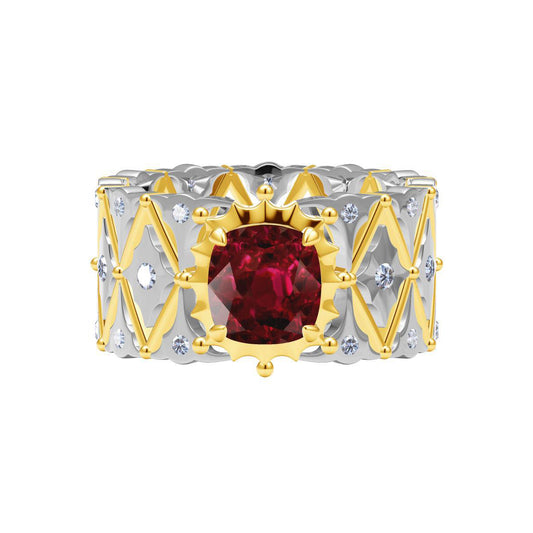 BQLT-JZ361918 lace wavy arm octagonal emerald color ring