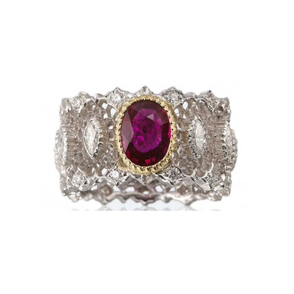 BQLT-JZ939953 Lace Honeycomb Colorful Ring