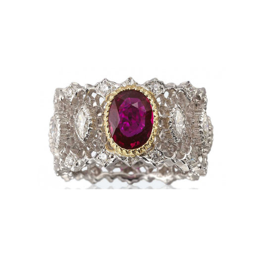 BQLT-JZ939953 Lace Honeycomb Colorful Ring