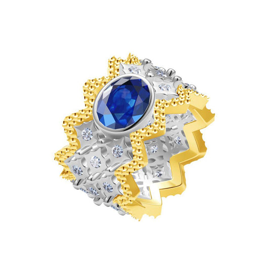 BQLT-IBVIRGFG1 bezel lace wavy edge arm ring