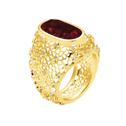 BQLT-JZ807590 bezel lace large flower head ring