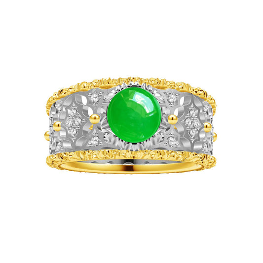 BQLT-RIN546114 bezel lace straight arm ring