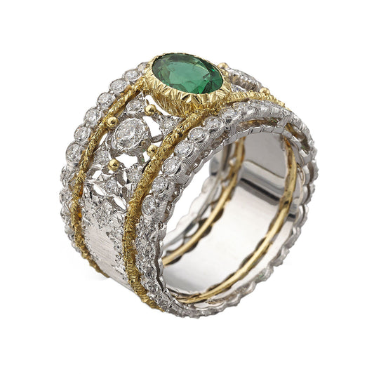 BQLT-JZ206465 bezel lace straight arm ring