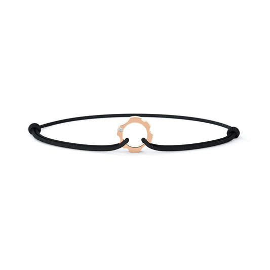 DBES-B103279 Washboard black rope bracelet
